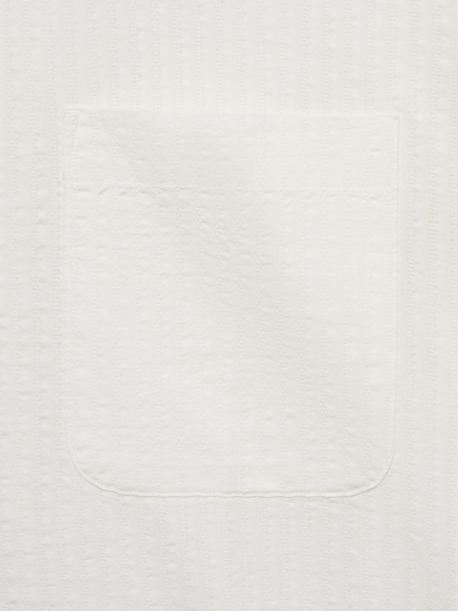 Product image 5 of 8, which shows Mango Muzza Button Down Short Sleeve Cotton Shirt, White, L