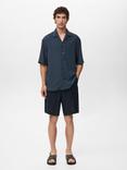 Mango Pireos Stripe Button Down Short Sleeve Shirt