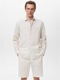 Mango Rub Cotton Linen Blend Shirt