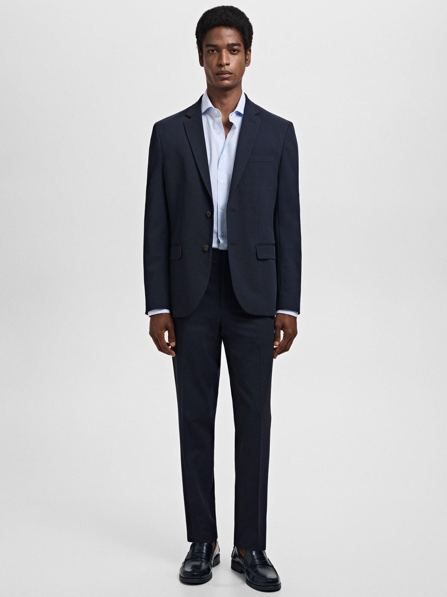 Product image 2 of 8, which shows Mango Selva Stripe Cotton Shirt, Medium Blue, L