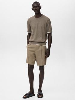 Mango Bennio Linen Shorts - view 2, Dark Brown