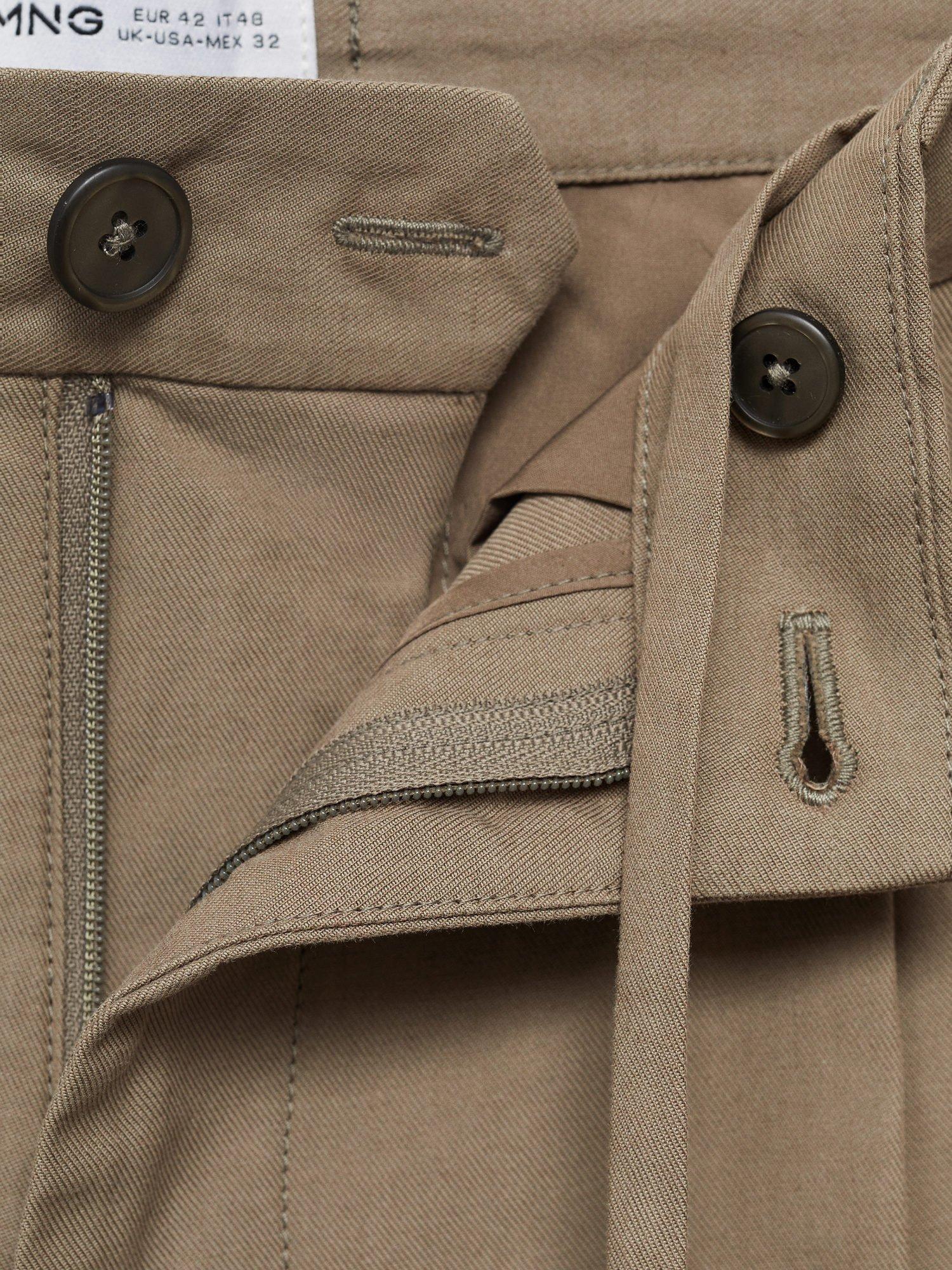 Product image 8 of 8, which shows Mango Bennio Linen Shorts, Dark Brown, 30