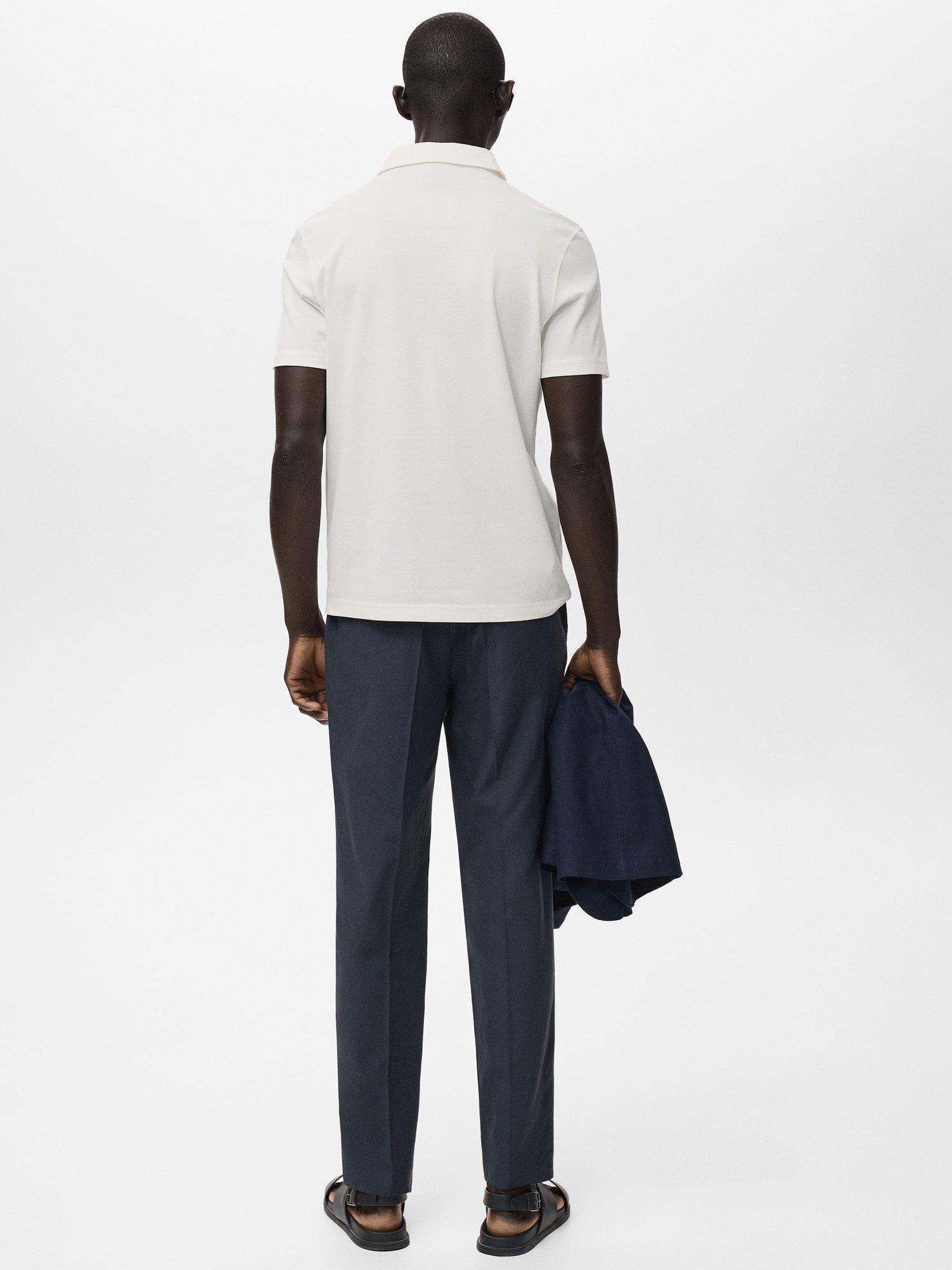 Product image 4 of 8, which shows Mango Ennio Tapered Trousers, Navy, 30