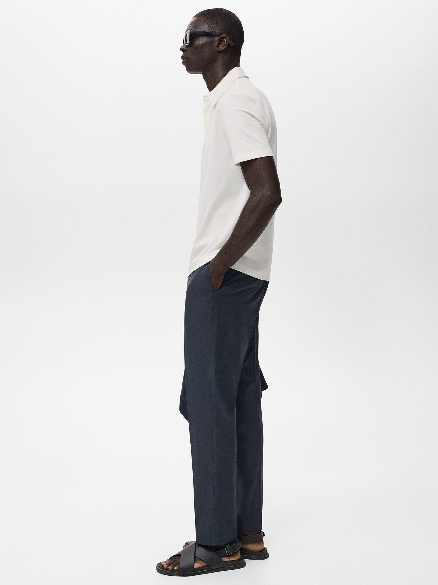 Product image 7 of 8, which shows Mango Ennio Tapered Trousers, Navy, 30