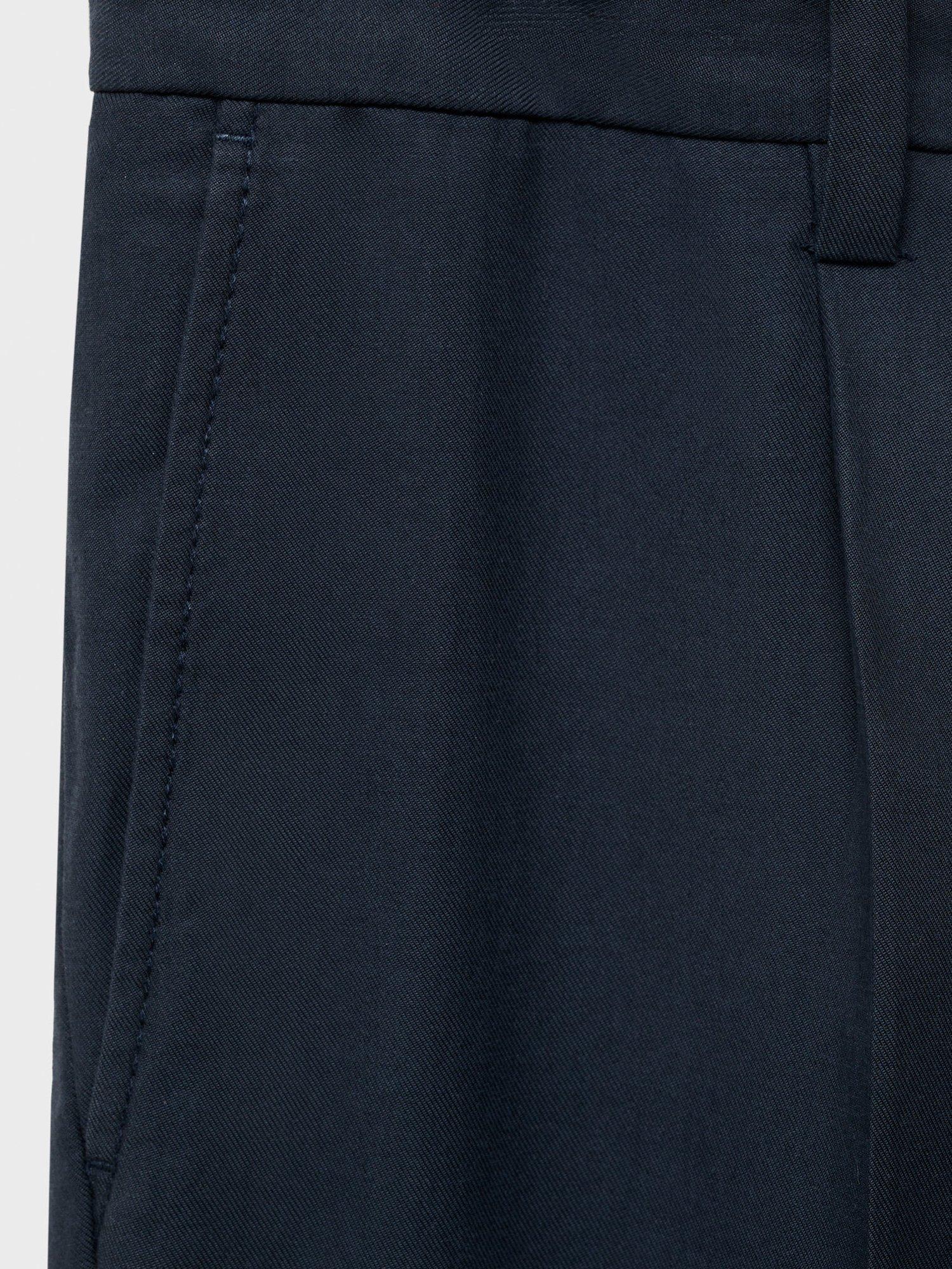 Product image 8 of 8, which shows Mango Ennio Tapered Trousers, Navy, 30