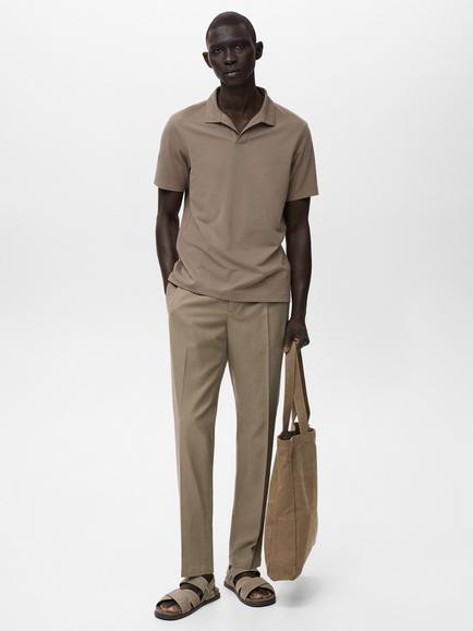 Mango Ennio Tapered Trousers - view 2, Brown