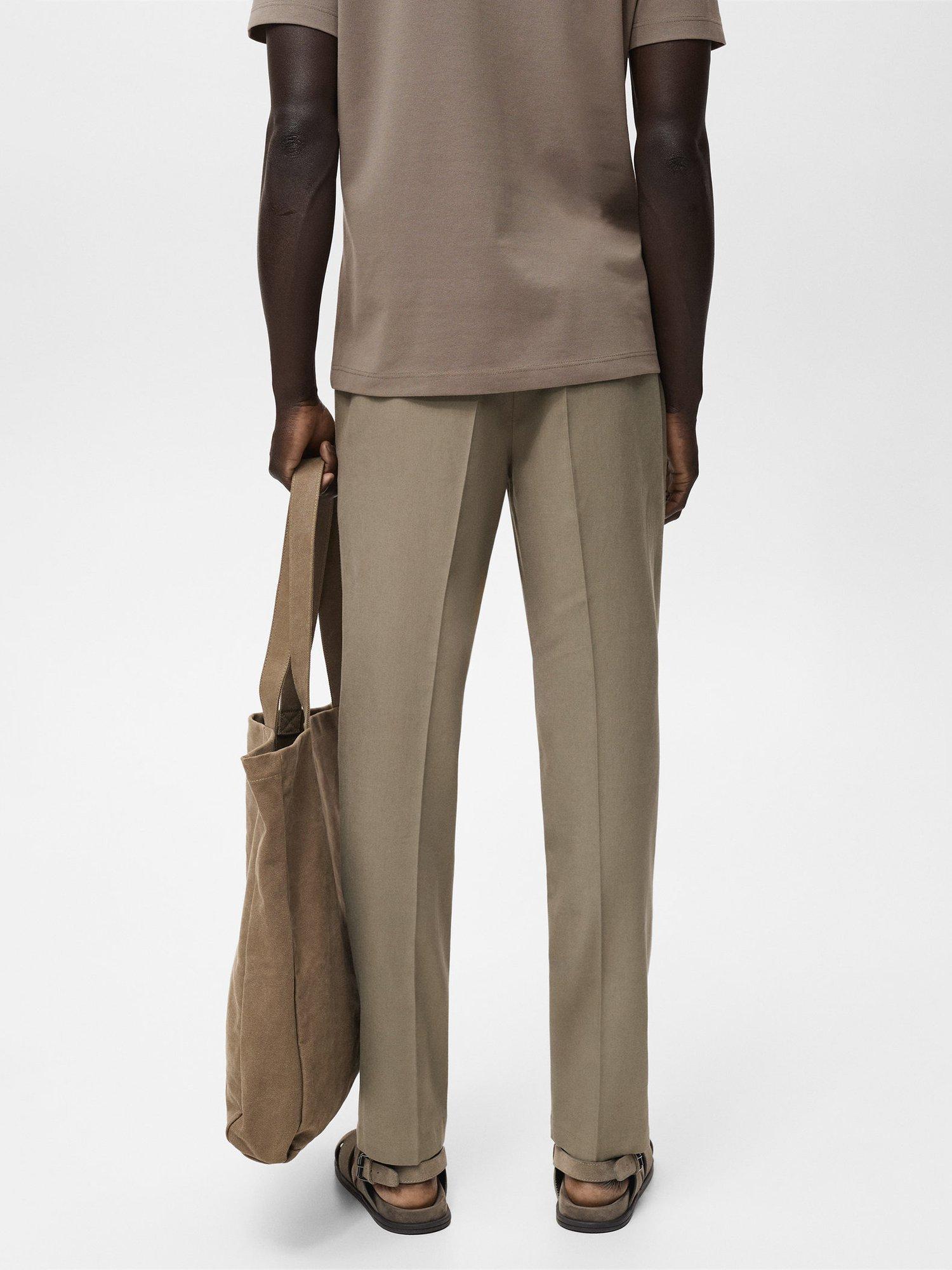 Product image 4 of 8, which shows Mango Ennio Tapered Trousers, Brown, 31
