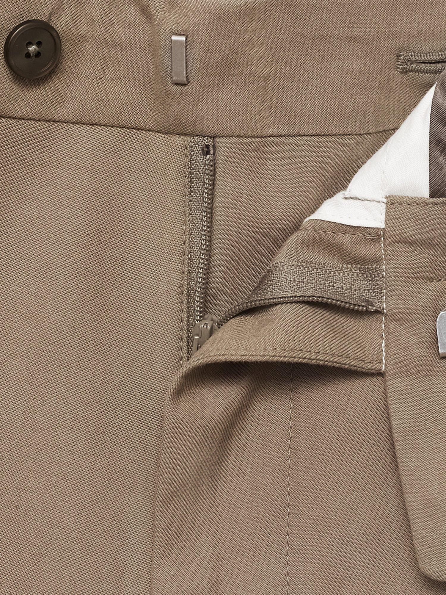 Product image 5 of 8, which shows Mango Ennio Tapered Trousers, Brown, 31