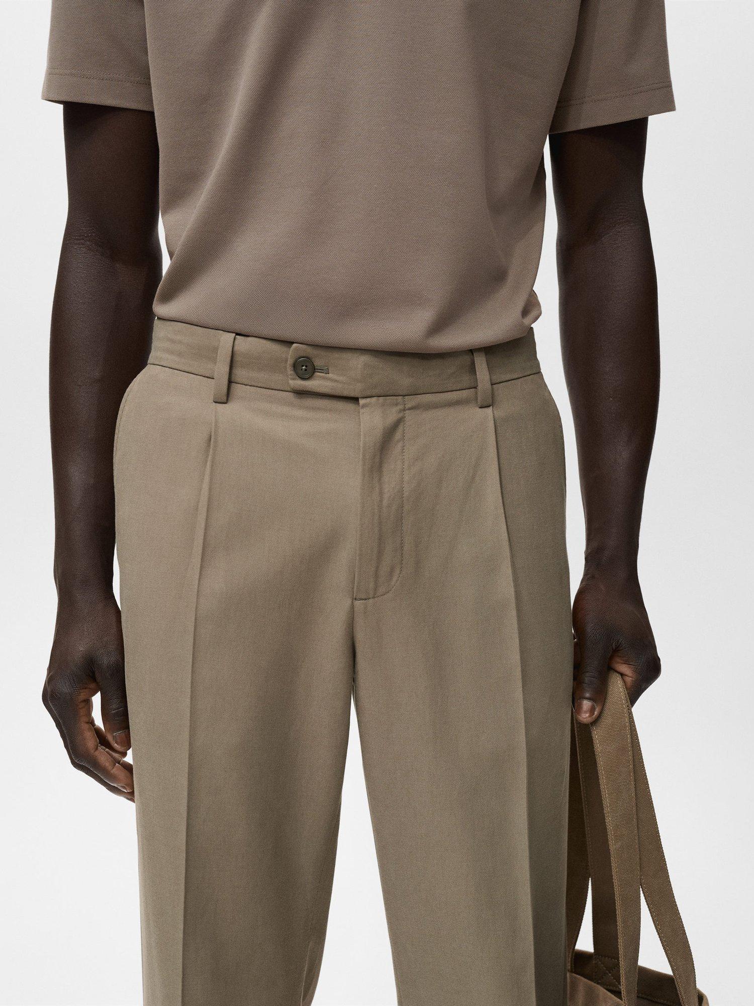 Product image 6 of 8, which shows Mango Ennio Tapered Trousers, Brown, 31