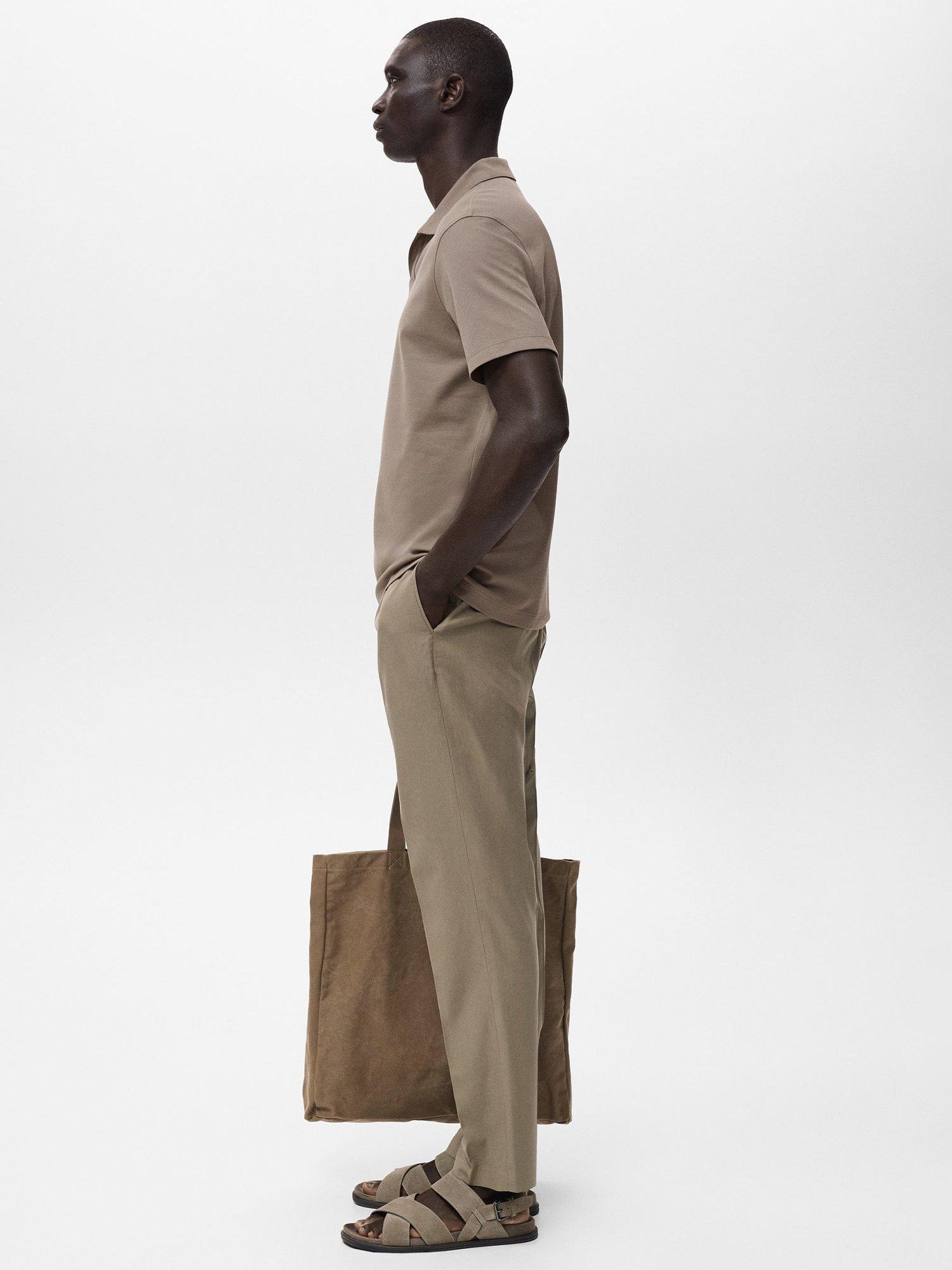 Product image 7 of 8, which shows Mango Ennio Tapered Trousers, Brown, 31