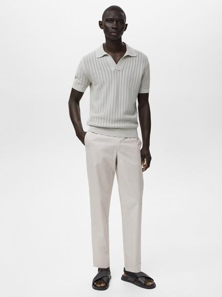 Mango Jon Straight Chinos - view 2, Natural White