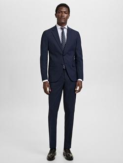 Mango Milan Tailored Trousers - view 2, Navy