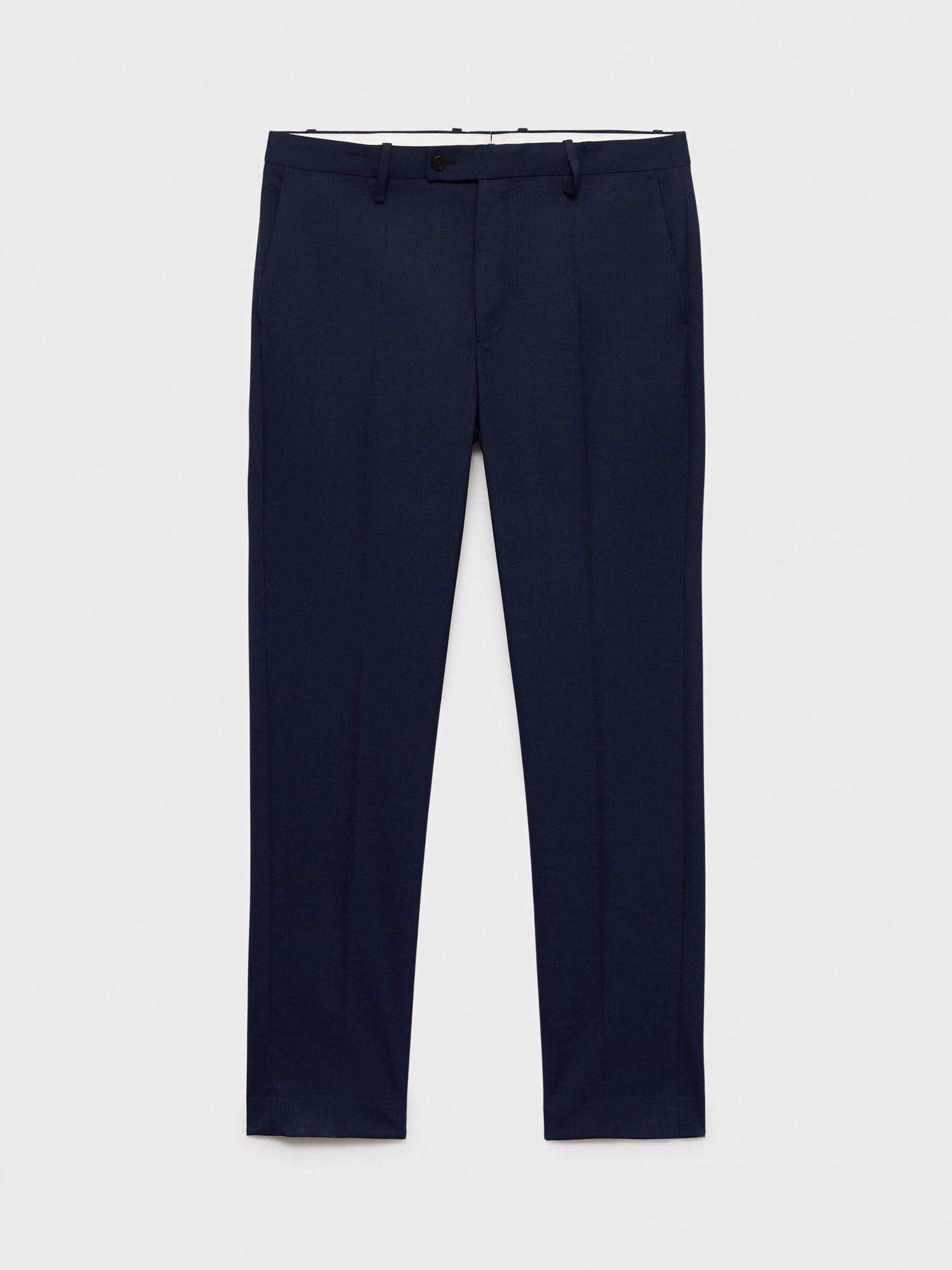 Product image 3 of 8, which shows Mango Milan Tailored Trousers, Navy, 29
