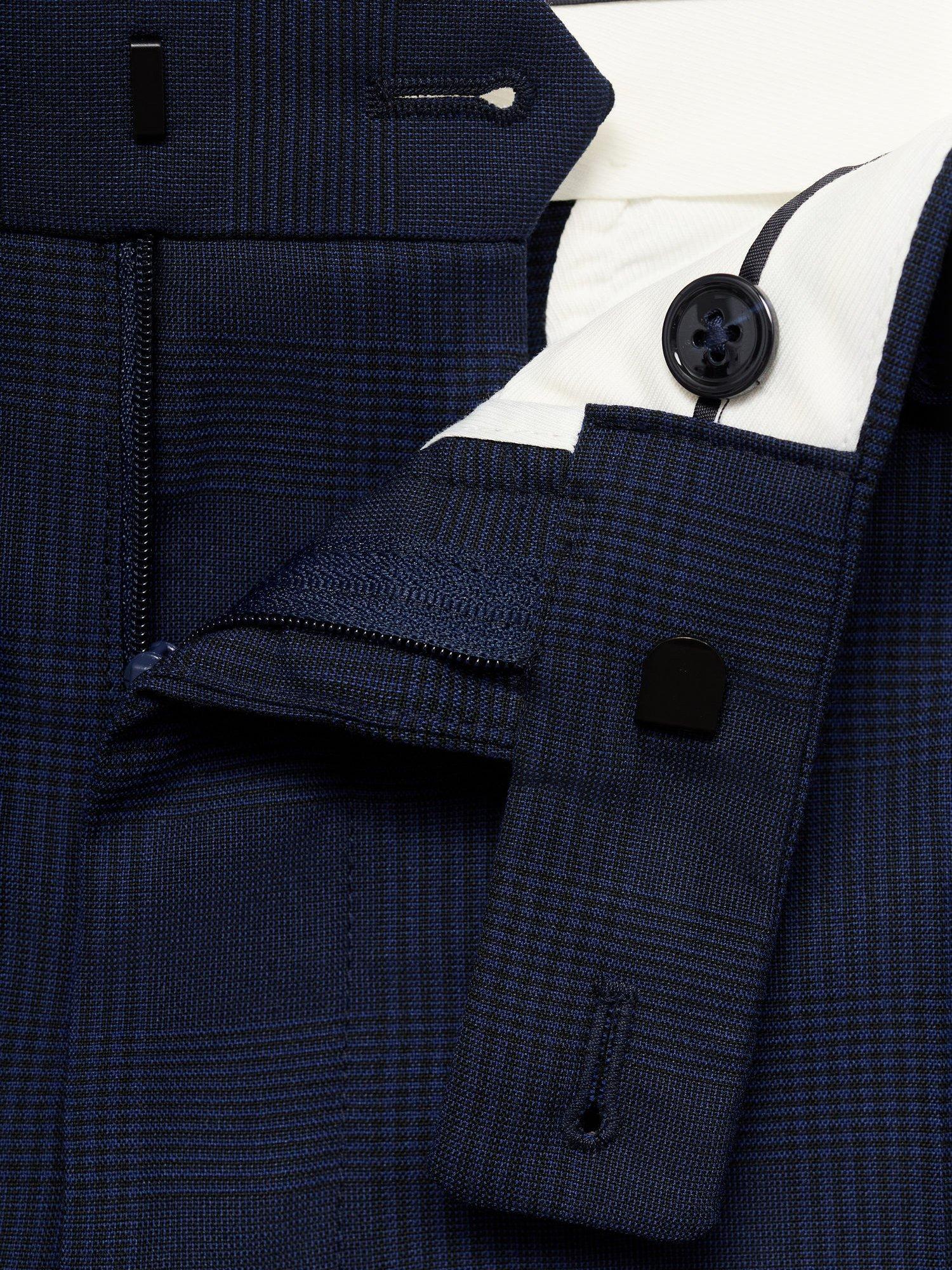 Product image 8 of 8, which shows Mango Milan Tailored Trousers, Navy, 29