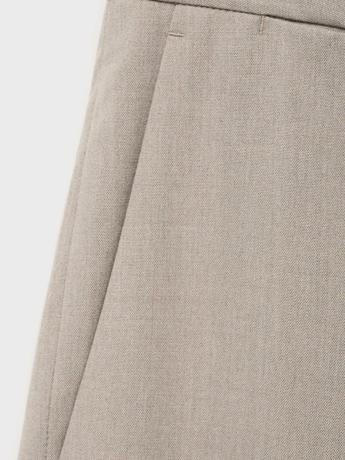 Product image 5 of 8, which shows Mango Slim Fit Monaco Tailored Trousers, Light Beige, 29