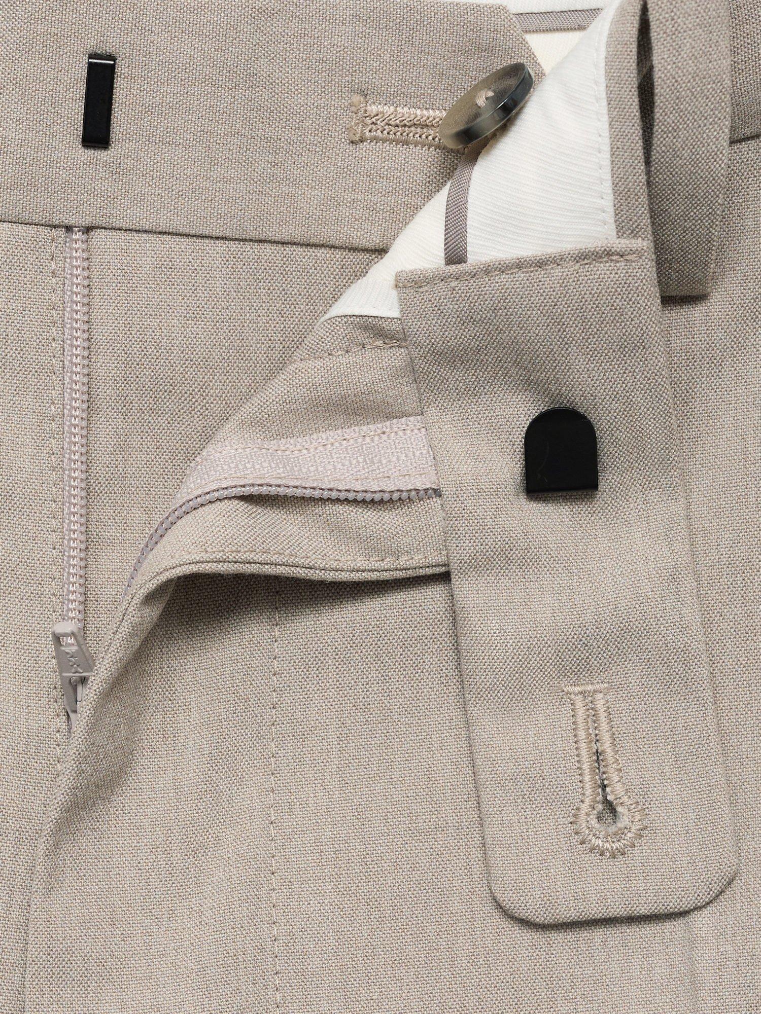 Product image 8 of 8, which shows Mango Slim Fit Monaco Tailored Trousers, Light Beige, 29