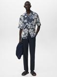 Mango Oyster Linen Trousers