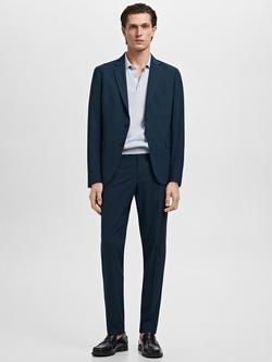 Mango Paris Tailored Trousers - view 2, Mid Blue