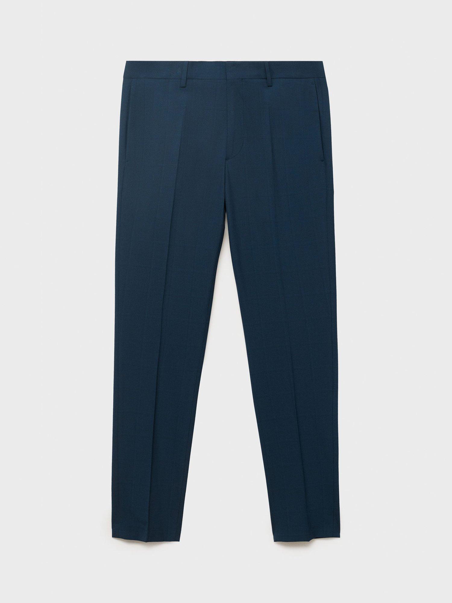Product image 3 of 8, which shows Mango Paris Tailored Trousers, Mid Blue, 29