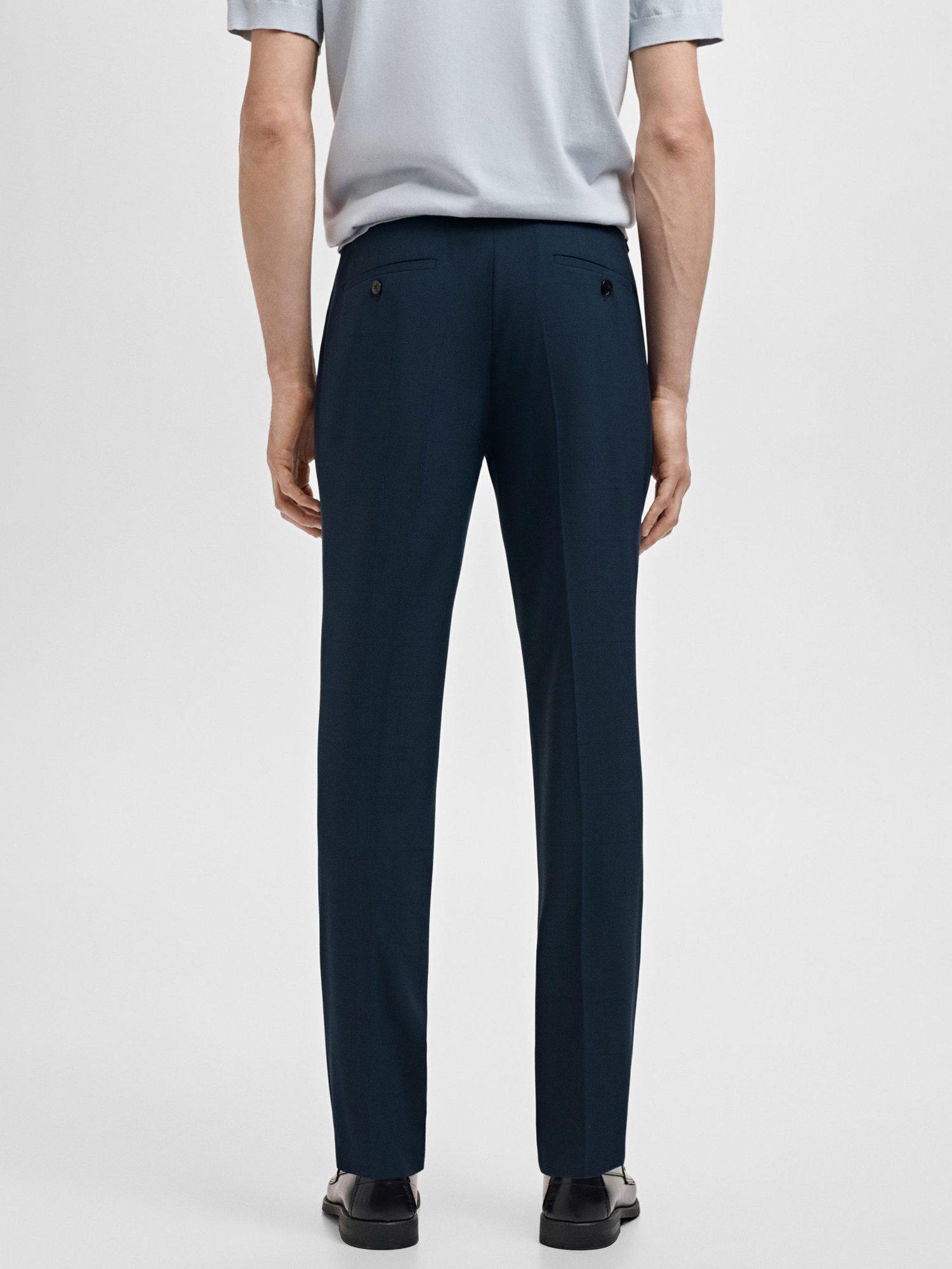 Product image 4 of 8, which shows Mango Paris Tailored Trousers, Mid Blue, 29