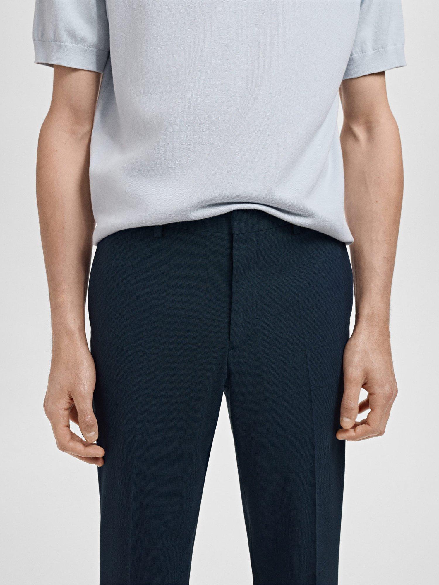Product image 6 of 8, which shows Mango Paris Tailored Trousers, Mid Blue, 29