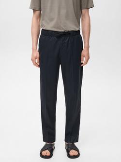 Mango Tyler Tailored Trousers, Navy
