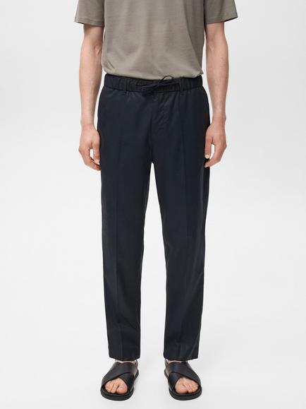 Mango Tyler Tailored Trousers, Navy