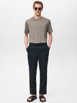 Mango Tyler Tailored Trousers - view 2, Navy