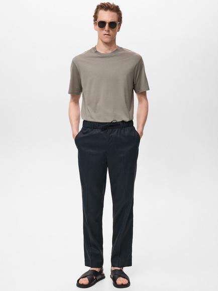 Mango Tyler Tailored Trousers - view 2, Navy