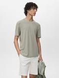Mango Liman Linen Blend T-Shirt, Green