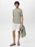 Mango Liman Linen Blend T-Shirt, Green
