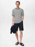 Mango Limar Stripe Linen Blend T-Shirt