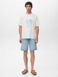 Mango Seagull Graphic Print Cotton T-Shirt