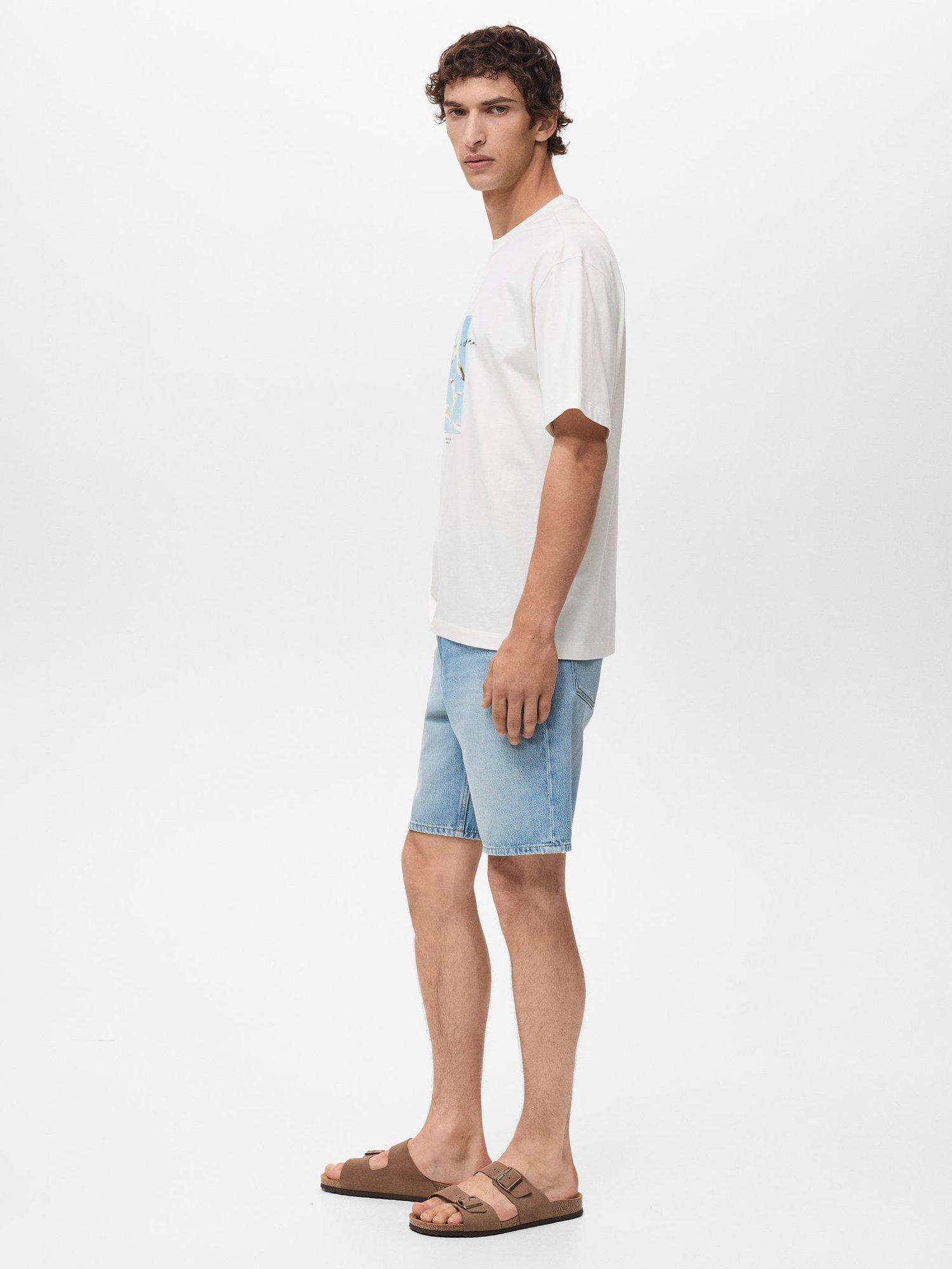 Product image 7 of 8, which shows Mango Seagull Graphic Print Cotton T-Shirt, White/Multi, XS