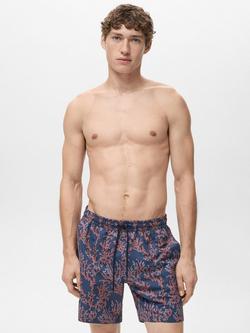 Mango Coral Swim Shorts, Bright Red