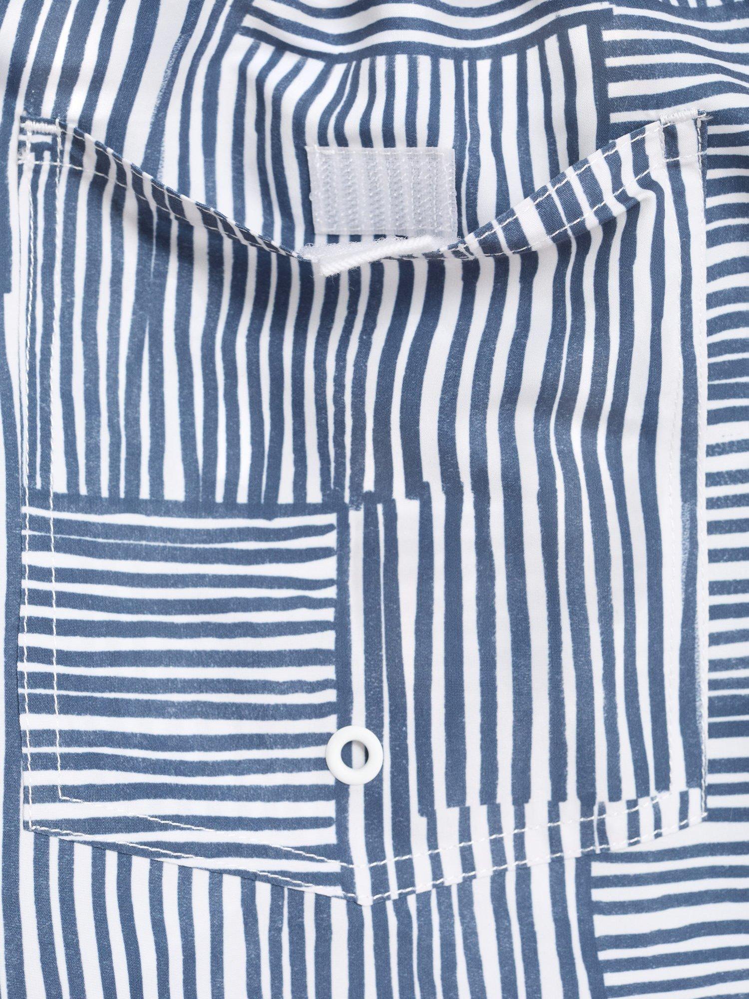 Product image 5 of 8, which shows Mango Stripe Swim Shorts, Medium Blue, S