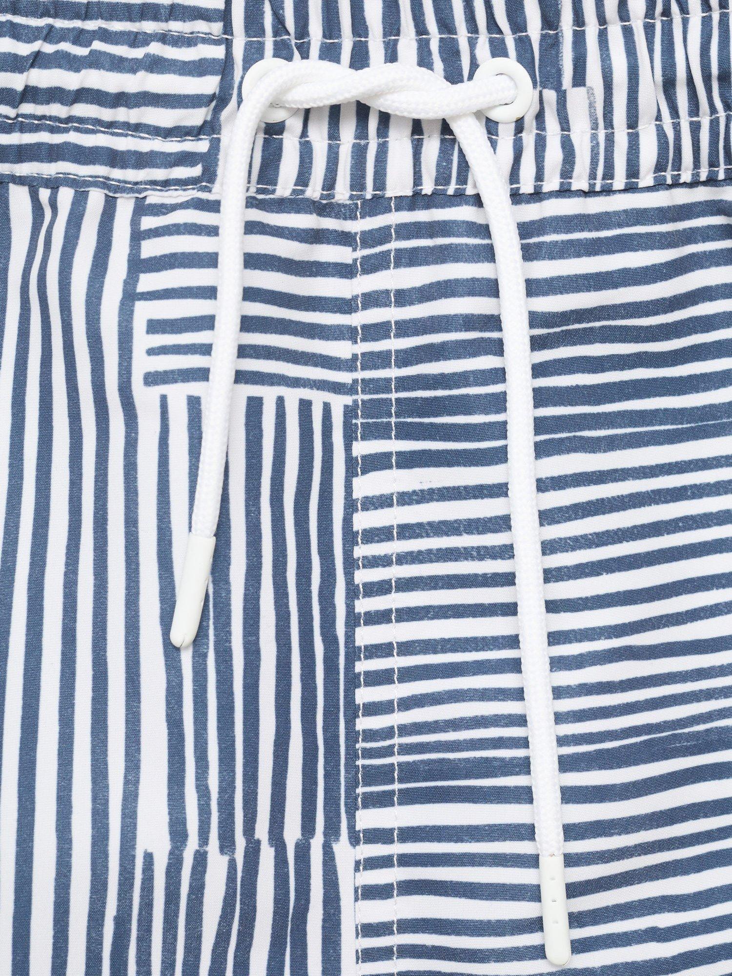 Product image 8 of 8, which shows Mango Stripe Swim Shorts, Medium Blue, S