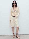 Mango Medusa Cotton Blend  Contrast Trim Cardigan