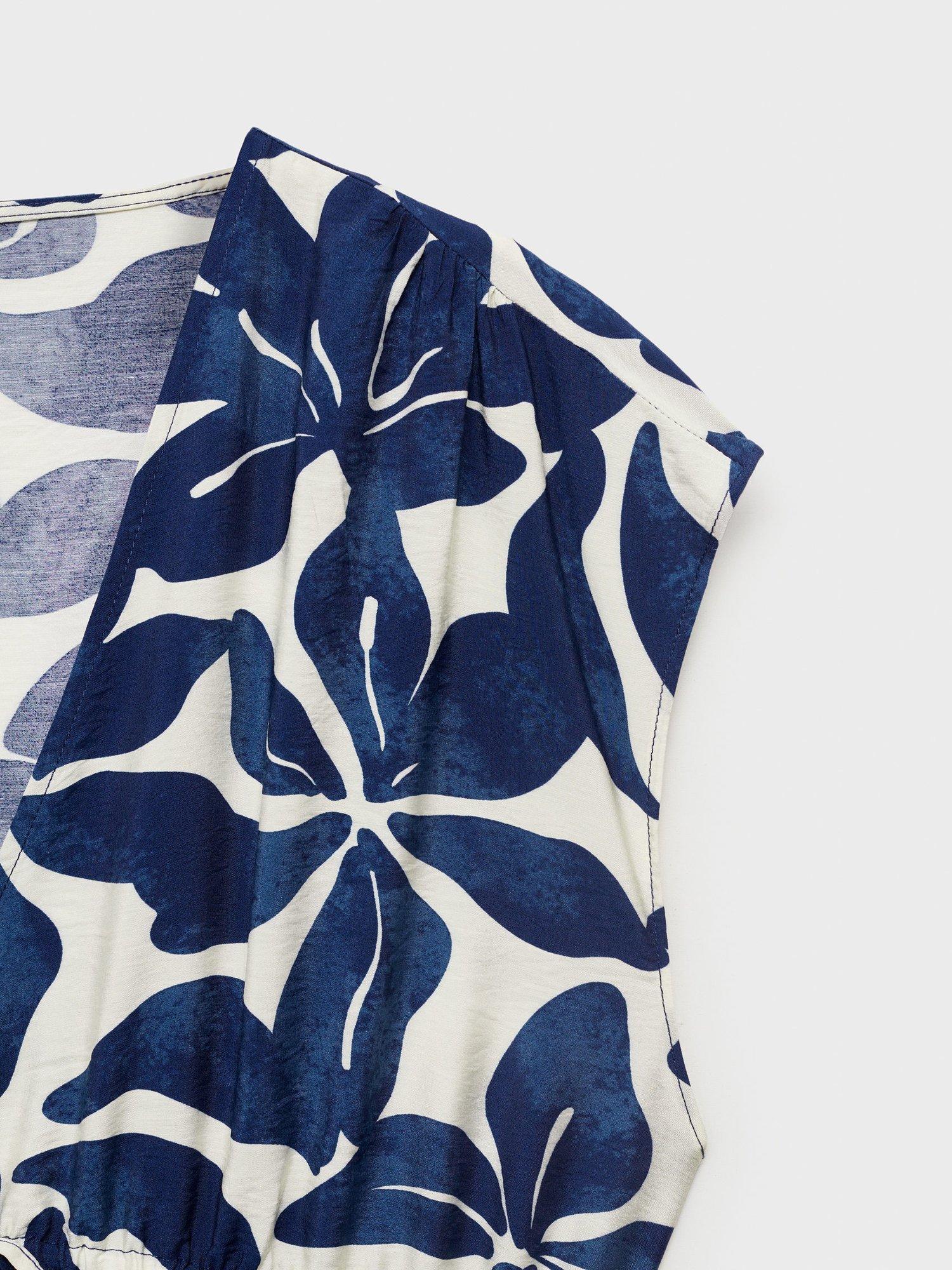 Product image 5 of 9, which shows Mango Jamie Floral Dress, Medium Blue, 10