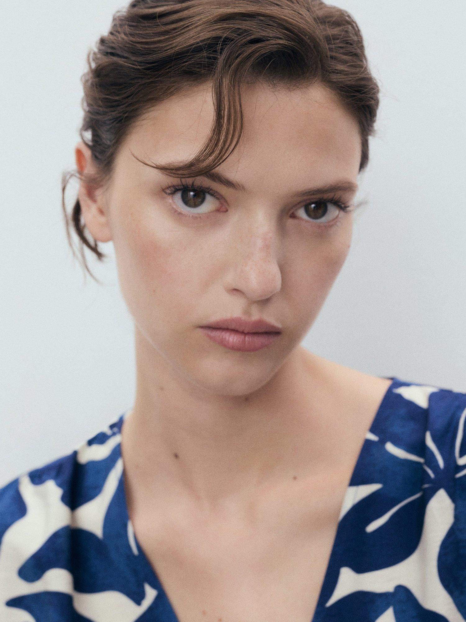 Product image 6 of 9, which shows Mango Jamie Floral Dress, Medium Blue, 10