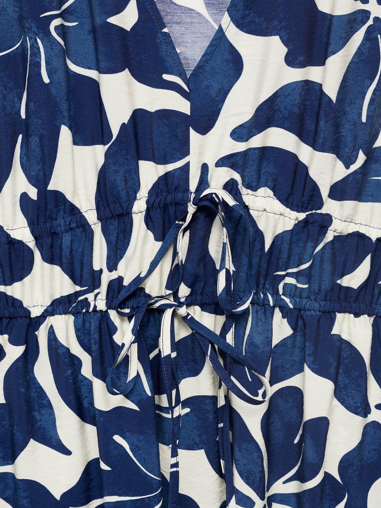 Product image 9 of 9, which shows Mango Jamie Floral Dress, Medium Blue, 10