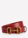 Boden Iris Snaffle Trim Leather Belt, Red