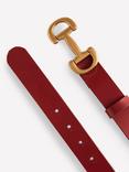 Boden Iris Snaffle Trim Leather Belt, Red