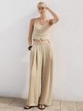 Mango Deia Strappy Waistcoat, Light Beige
