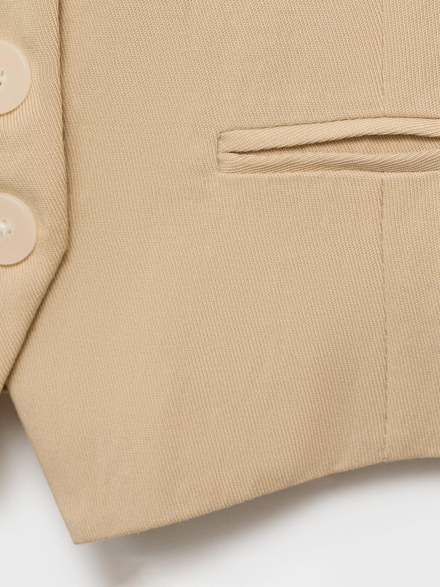 Product image 5 of 8, which shows Mango Deia Strappy Waistcoat, Light Beige, L
