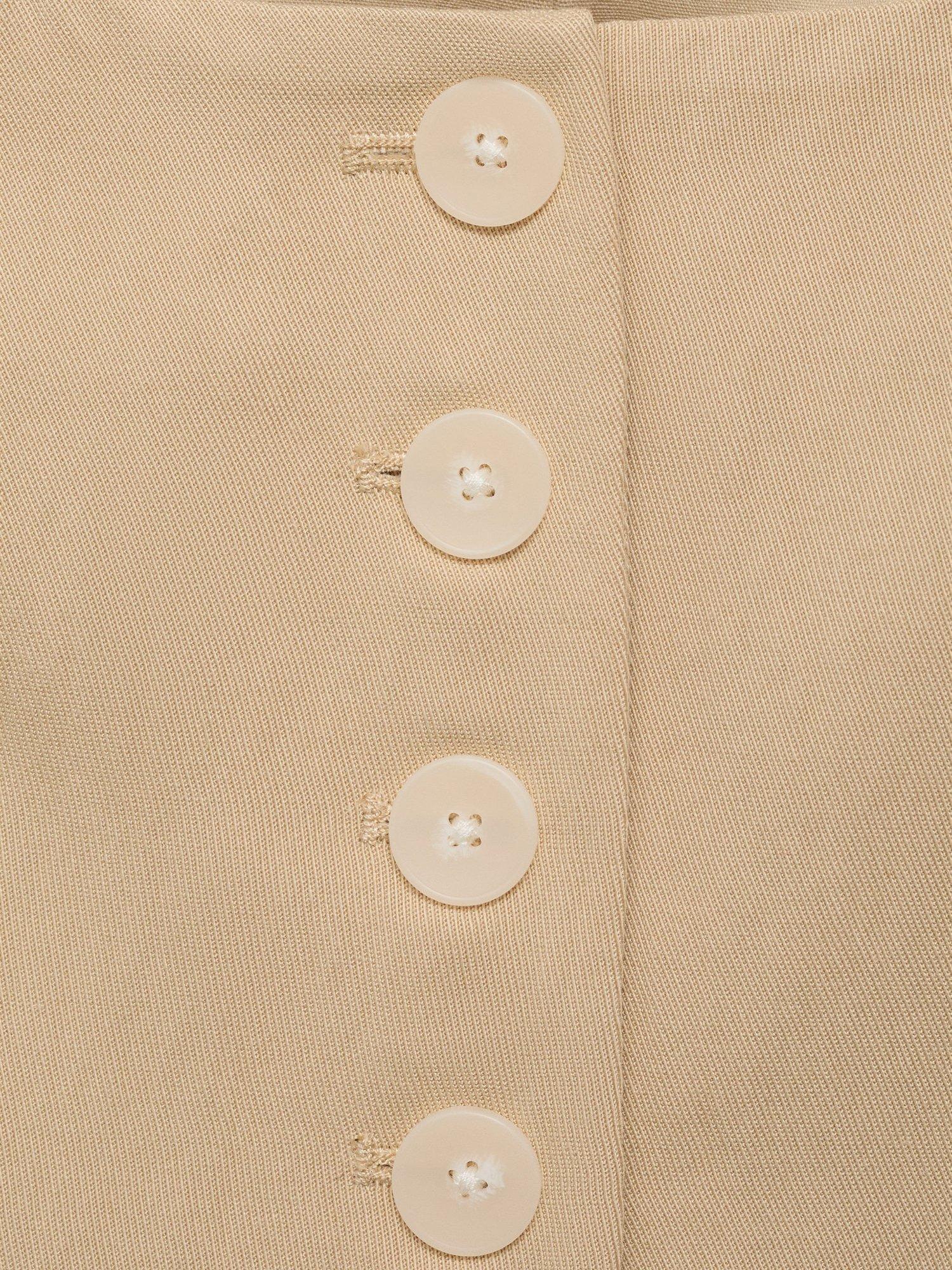 Product image 8 of 8, which shows Mango Deia Strappy Waistcoat, Light Beige, L
