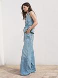 Mango Daphne High Rise Wide Leg Jeans, Mid Blue