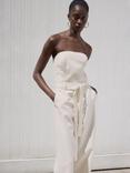 Mango Cally Denim Jumpsuit, White