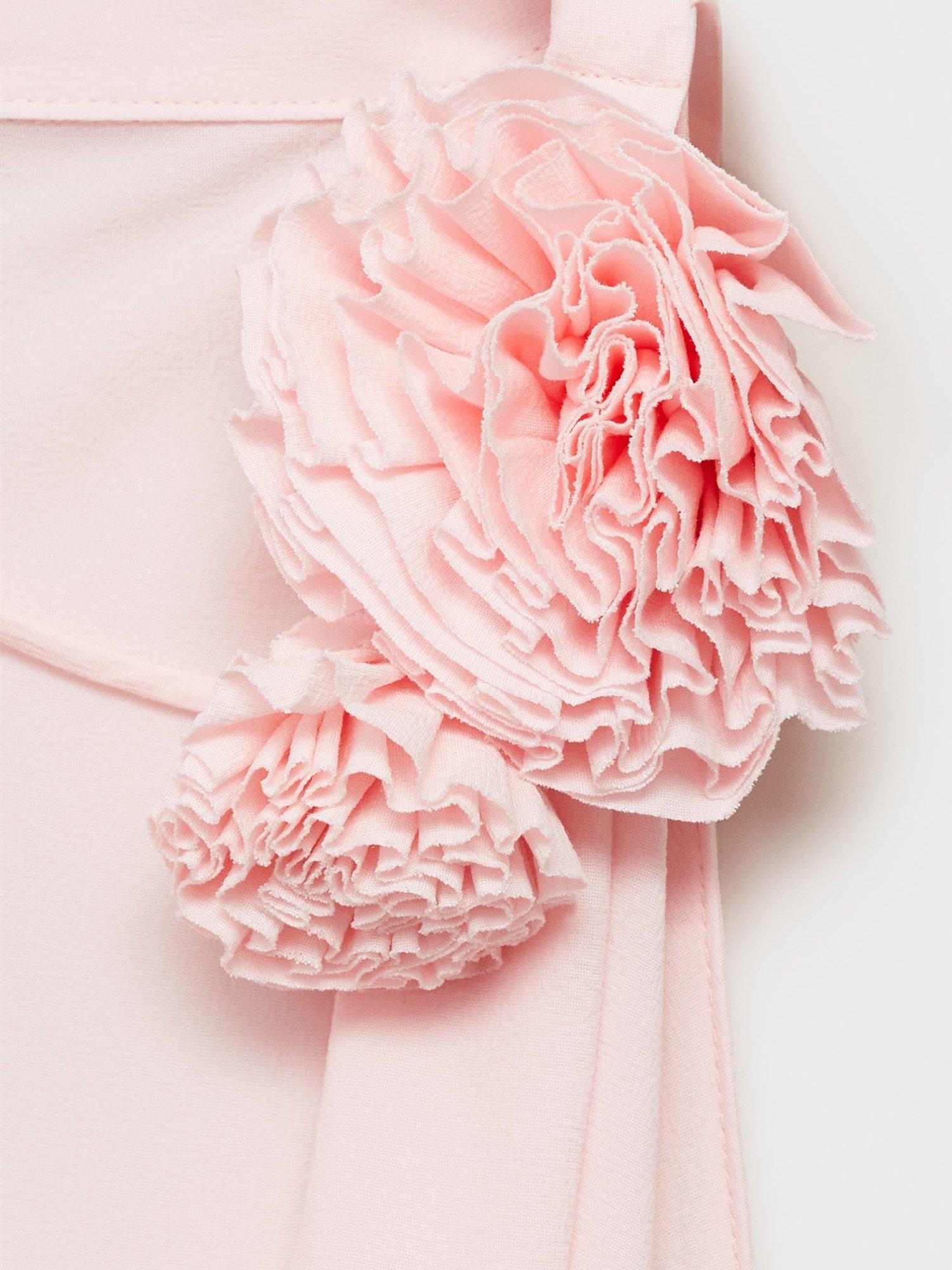 Product image 7 of 7, which shows Mango Alice Cowl Neck Flower Top, Pastel Pink, 10