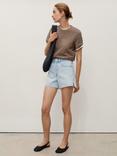 Mango Andy Frayed Hem Cotton Denim Shorts
